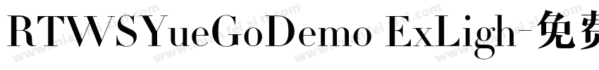 RTWSYueGoDemo ExLigh字体转换